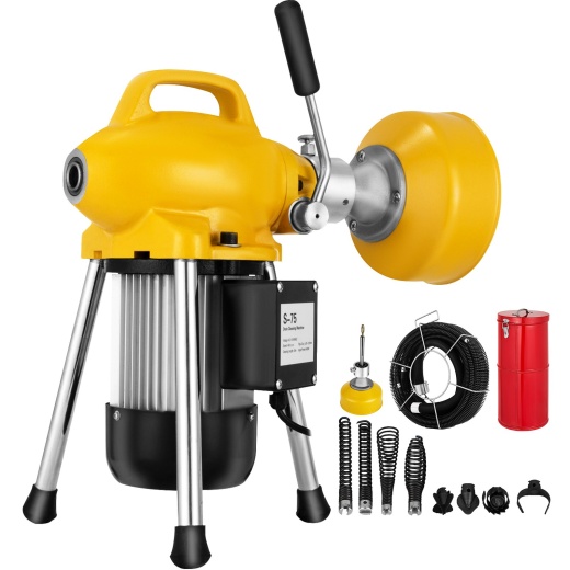 Sectional Drain Cleaning Machine 400W with 20Mx16mm & 5Mx10mm Cable