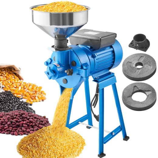 Vevor Electric Grain Mill Grinder - 1500W 110V Spice Grinders for Commercial Corn Mill