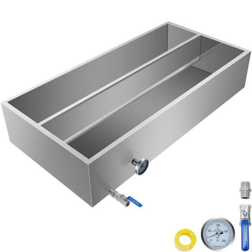 Vevor Maple Syrup Evaporator Pan - 48X24x9.4 Inches, Stainless Steel Cooking Elegance