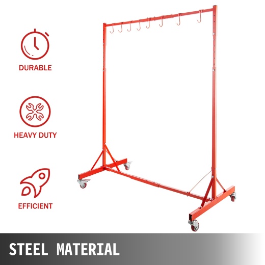 Vevor Adjustable Height Painting Rack 5Ft-7Ft with 8 Hooks