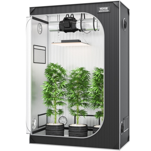 Vevor 2X4 Grow Tent, 48'' x 24'' x 72'', High Reflective 2000D Mylar Hydroponic Growing Tent