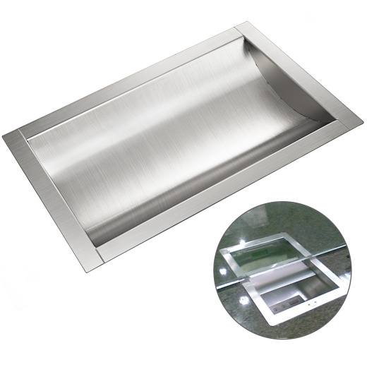 Vevor 304 Stainless Steel Drop-In Deal Tray 14" Deep X 10" Wide X 2" High Brushed Finish for Cash Register Window