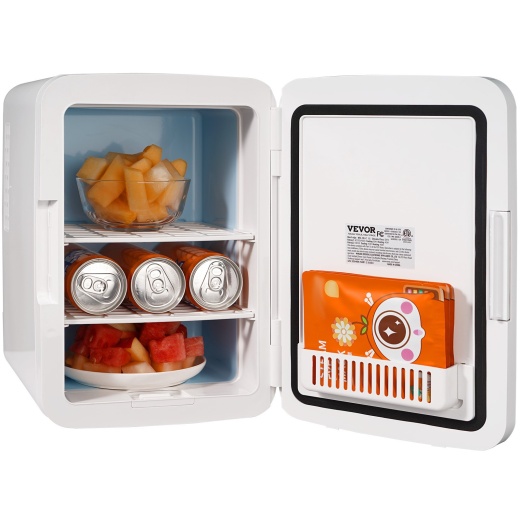 Vevor Mini Fridge - 10L/12 Can Luxury Skin Care Refrigerator for Bedroom, Office, Dorm & Travel