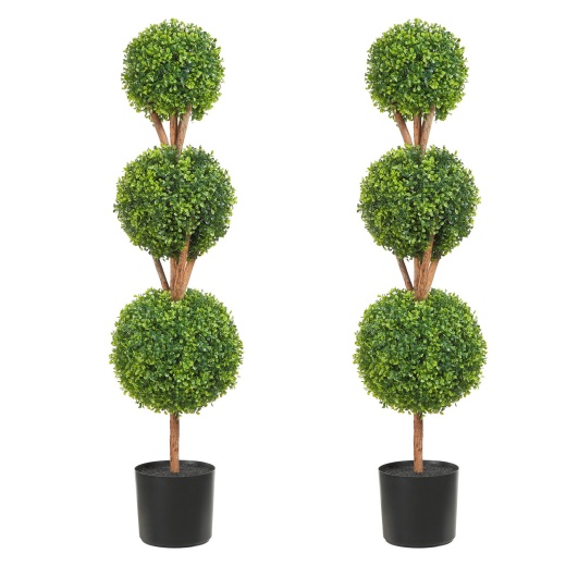Vevor Artificial Topiaries Boxwood Trees, 48 Inch Tall (2 Pieces)