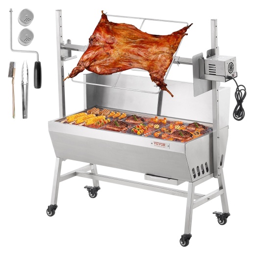 Vevor Roaster Spit Rotisserie Bbq Grill Pig Lamb Chicken Roaster 42W 135Lbs