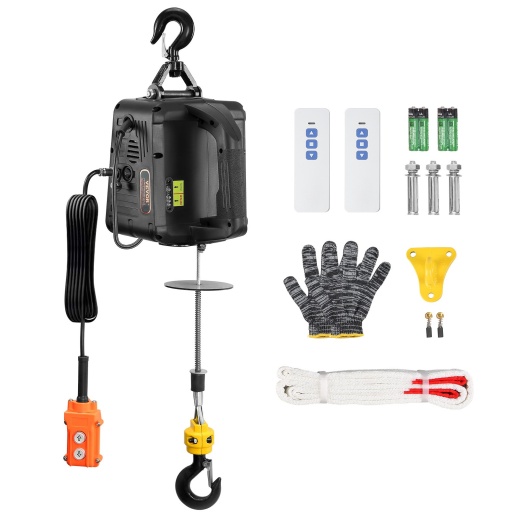 Vevor 3-In-1 Electric Hoist Winch Crane - 1100Lbs Portable Power Winch
