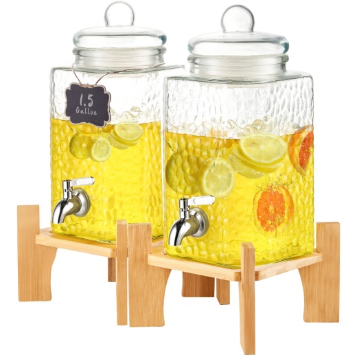 Vevor Beverage Dispenser - 1.5 Gallon Juice Dispenser with Stand