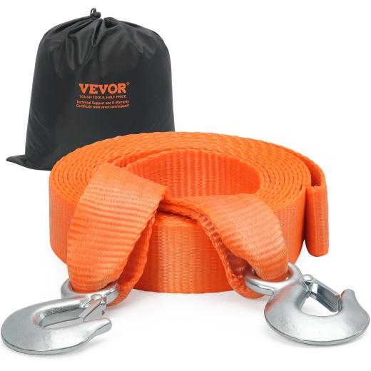 Vevor ATV Car Tow Strap with Hooks 2x20' 17000 lbs