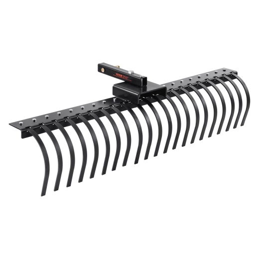 Vevor Tow Behind Landscape Rake - 60" Tow Dethatcher with 21 Steel Coil Tines