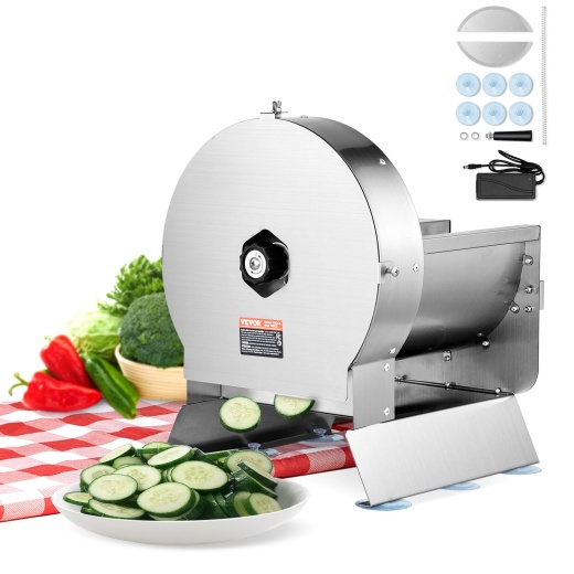 Vevor Electric Vegetable Slicer - Adjustable Thickness Commercial Slicer Machine