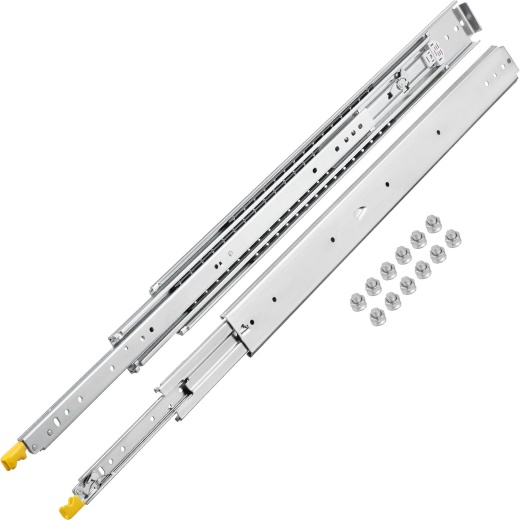 Vevor Drawer Slides With Lock - 1 Pair 40 Inch, Heavy-Duty Industrial Steel Up To 500 Lbs Capacity
