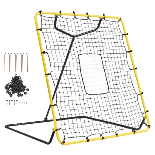 Vevor Baseball And Softball Rebounder Net 4X4.5 Ft Pitchback Adjustable Angles
