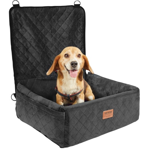 Vevor Dog Booster Car Seat Pet Car Seat For Small Medium Dog Up To 40 Lbs Black