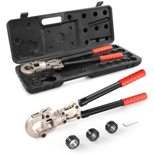 Vevor Copper Press Tool Tube Fittings Crimping Kit, Pro Press Crimper