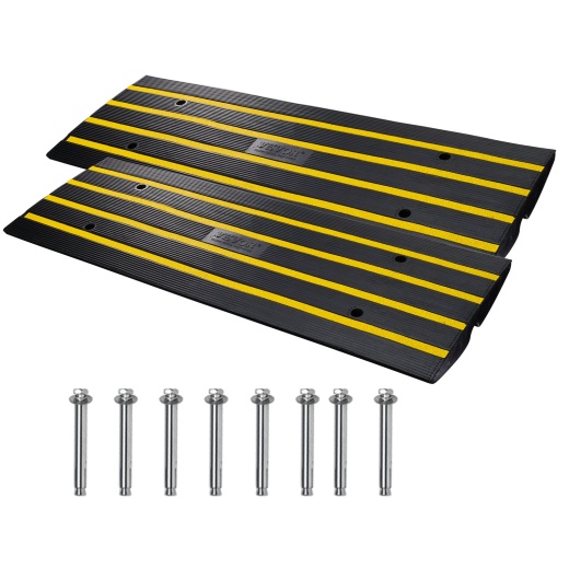 Vevor Rubber Curb Ramp for Driveway - 15T Heavy Duty Sidewalk Curb Ramp