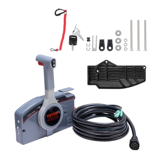 Vevor Boat Throttle Control 703-48205-16 - Side-Mounted Outboard Remote Control Box for Yamaha 4-Stroke