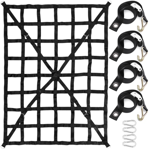 Vevor Cargo Net - 4.2' x 5.5' Heavy Duty Cargo Nets for Pickup Truck Bed
