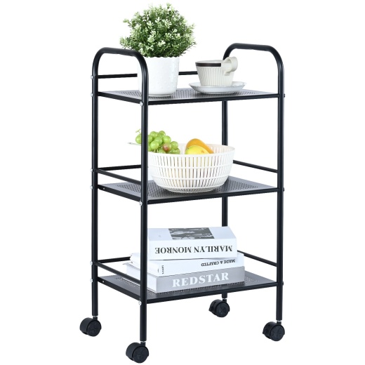 Vevor 3-Tier Metal Rolling Cart