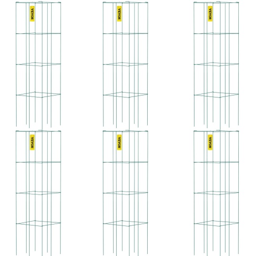 Vevor Tomato Cages - 6 Packs of Durable PVC-Coated Steel Plant Support Towers
