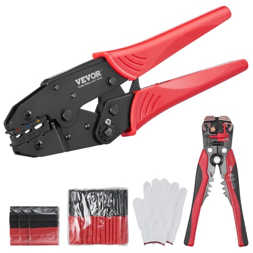 Vevor Ratcheting Crimping Tool Set For Insulated Electrical Connectors AWG22-10