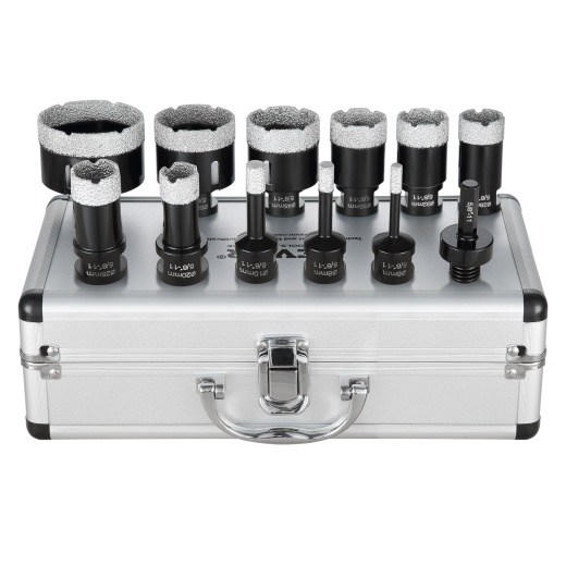 Vevor Diamond Core Drill Bit Set - 11 Pcs for Tile, Granite, and Marble