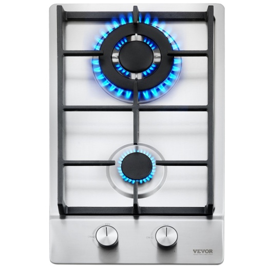 Vevor Gas Cooktop 12 Inch - Max 12250BTU Dual Fuel Hob