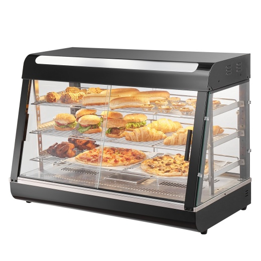 Vevor 3-Tier Commercial Food Warmer Display Countertop Pizza Cabinet With Light