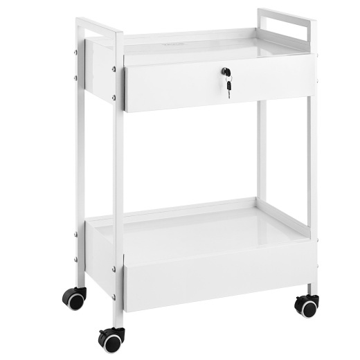 Vevor Lab Cart - 2 Tiers Stainless Steel Utility Cart with 2 Drawers