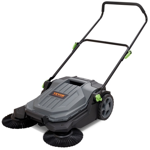 Vevor Walk-Behind Floor Sweeper - 25.6" Sweeping Width Manual Non-Electric