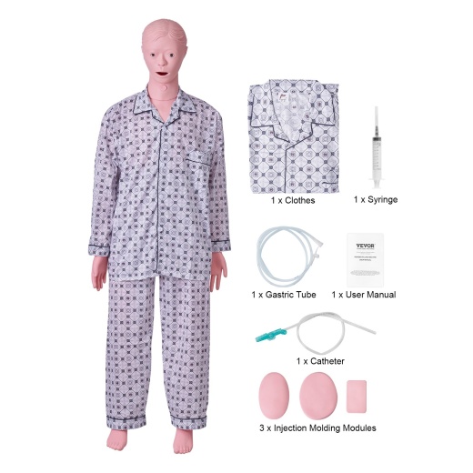 Vevor Nursing Training Manikin, Male Life Size Demonstration Human Manikin for Nursing Training