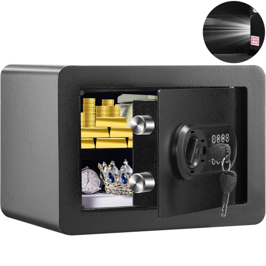 Vevor Safe 0.5 Cubic Feet Home Safe Steel for Cash Gold