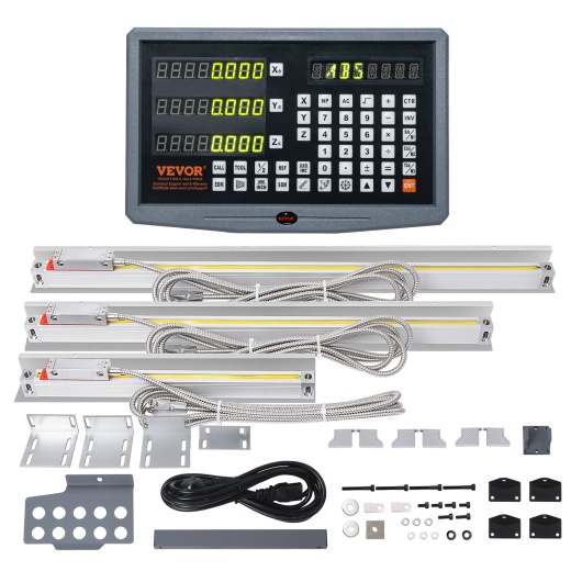 Vevor Digital Readout 10'' 20'' 24'' Linear Scale 3 Axis Dro Display Kit