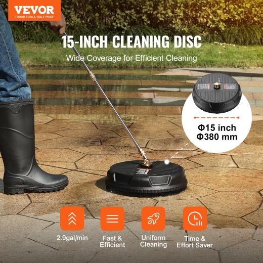 Vevor Pressure Washer Surface Cleaner Universal 15" - 4000 Max PSI