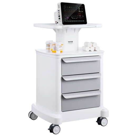 Vevor 4 Tiers Lab Carts - Mobile Medical Cart with Drawers