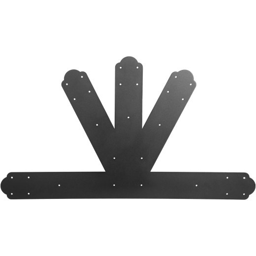 Vevor Gable Plate - Black Powder-Coated Decorative Steel Truss Connector