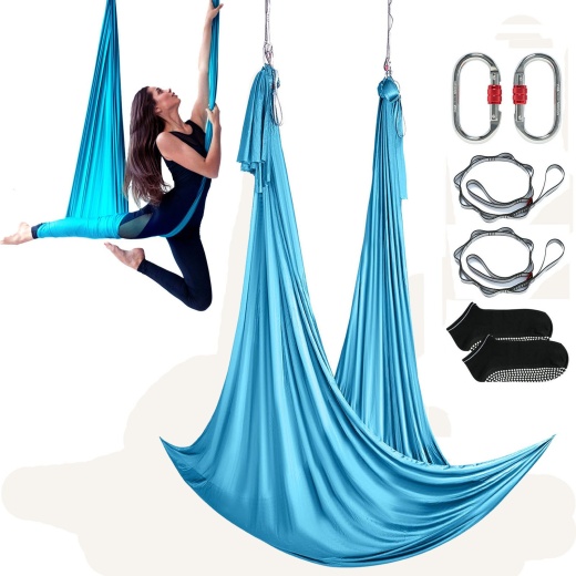 Vevor Aerial Yoga Hammock & Swing - 5.5 Yards, Aerial Yoga Starter Kit