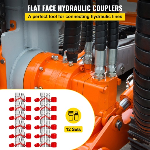 Vevor Skid Steer Hydraulic Quick Connect Coupler Set
