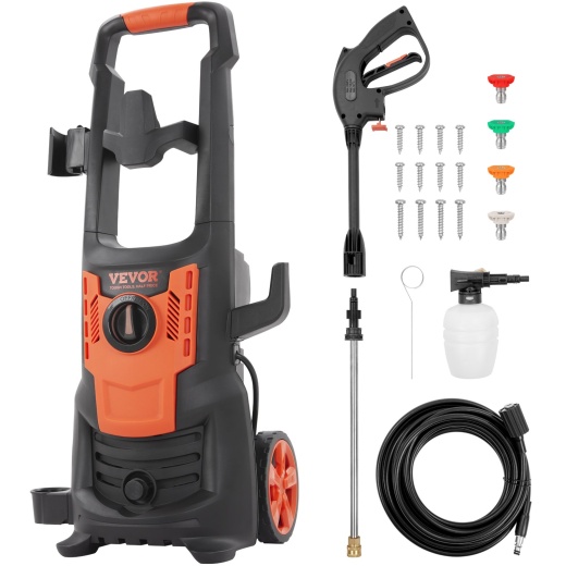 Vevor Electric Pressure Washer - 2150 Psi, 1.8 Gpm, 1800W Power Washer for Patio, Car, Fence, Driveway Cleaning