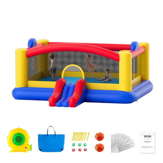 Vevor Inflatable Bounce House - Outdoor Playhouse Trampoline for Kids