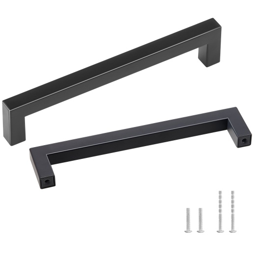 Vevor 10 Pack Cabinet Pulls - Modern Kitchen Drawer Handles in Matte Black