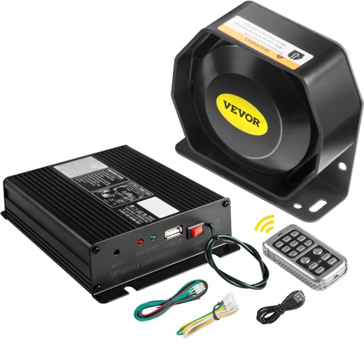 Vevor 200W 18 Sound Loud Car and Truck Warning Alarm Police Siren Horn