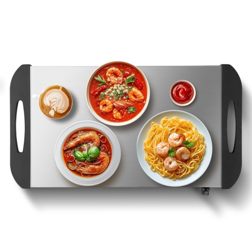 Vevor Electric Warming Tray Buffet Food Warming W/ Temp Control Stainless Steel