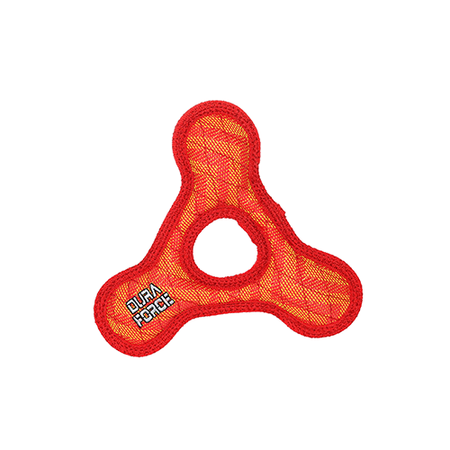 Duraforce Jr Trianglering Zigzag Red-Red Chew Toy for Small Dogs