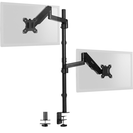 Pneumatic Arm Dual Monitor Extra Tall Desk Mount - VIVO