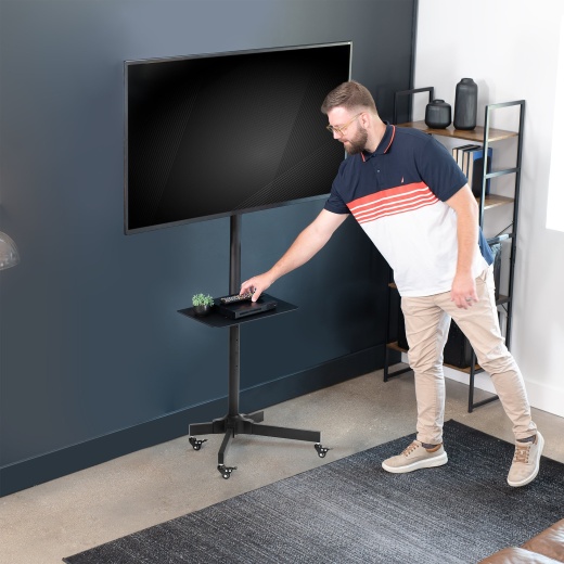 Black TV Cart for 13" to 60" Screens - VIVO STAND-TV04M