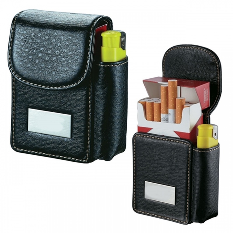 Visol Crow Black Leatherette Cigarette Case