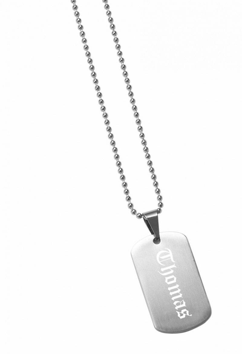 Visol Atlas Stainless Steel Pendant Dog Tag Necklace