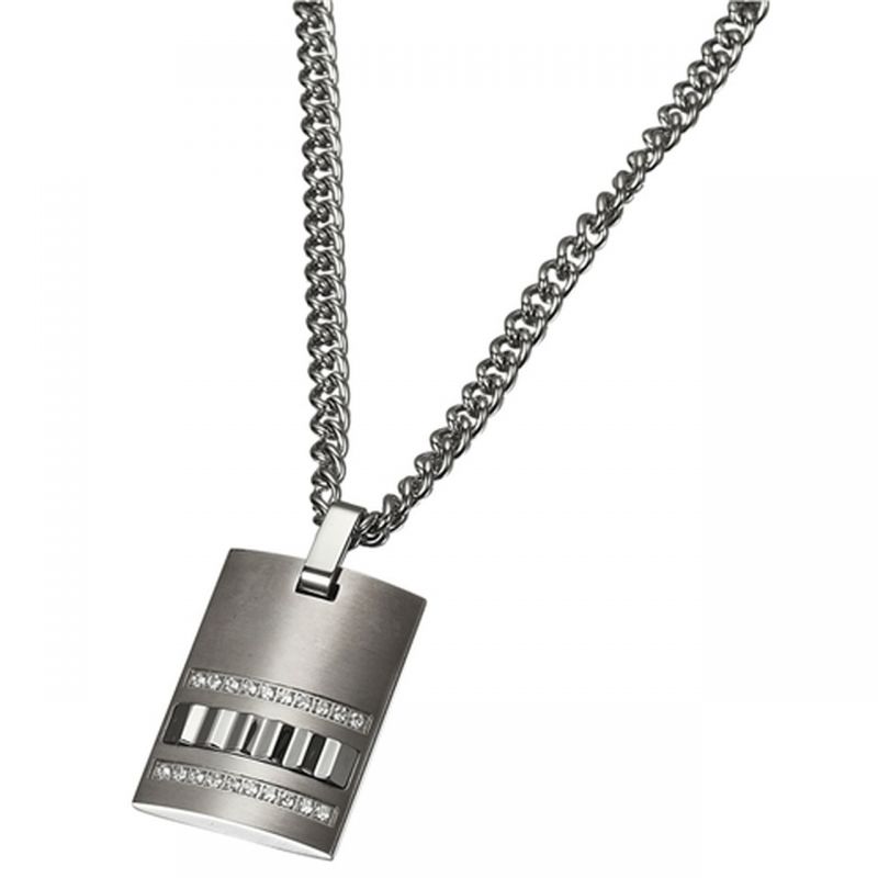 Caseti An74 Stainless Steel And Tungsten Pendant With Chain