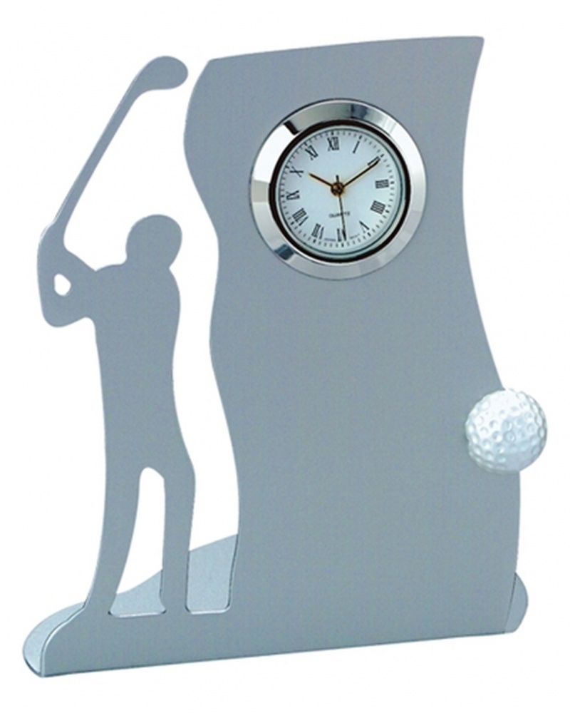 Visol Drive Golf Themed Metal Desk Clock