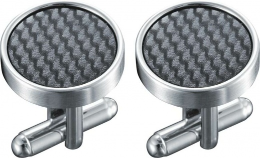 Visol Cameron Carbon Fiber And Stainless Steel Cufflinks